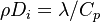  \rho D_i = \lambda / C_p 