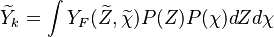 
\widetilde{Y}_k= \int Y_F(\widetilde{Z},\widetilde{\chi}) P(Z) P(\chi) dZ d\chi
