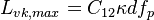 
L_{v k , max}=C_{1 2}{\kappa}{d}{f_{p}}
